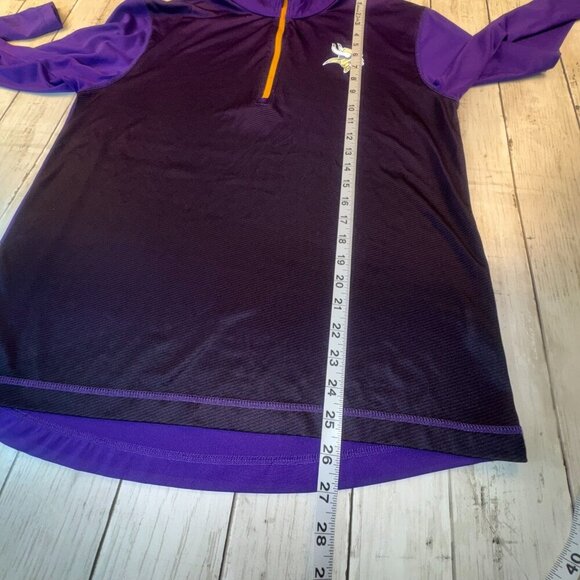 Minnesota Vikings Majestic Cool Base 1/2 Zip Pullover Men L Purple - Picture 6 of 6